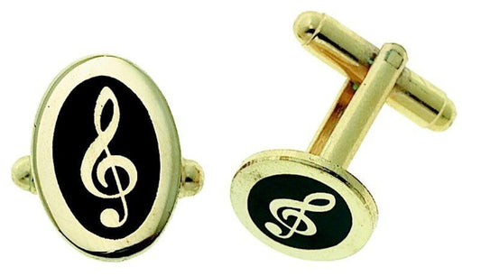 Cuff Links Treble Clef Oval by AIM Gifts