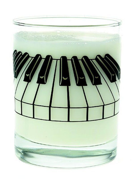 Glass Tumbler with Black 3D Keyboard Imprint