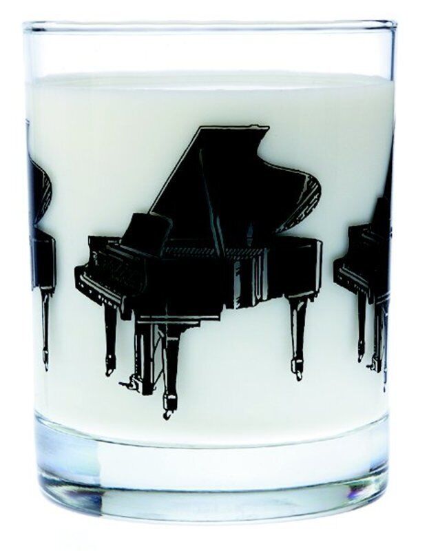 Glass Tumbler with Black Grand Piano Imprint by AIM Gifts