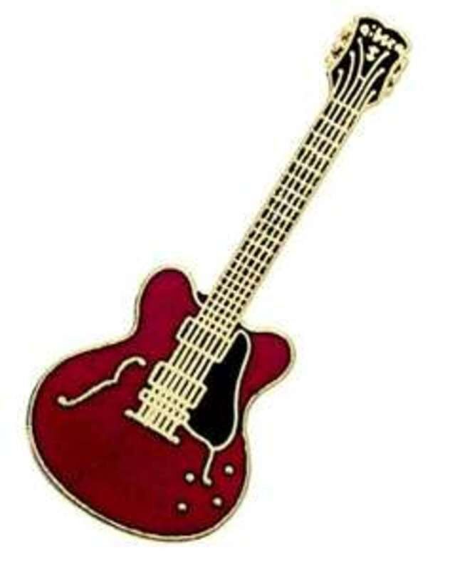 Mini Pin 335 Guitar - Red
