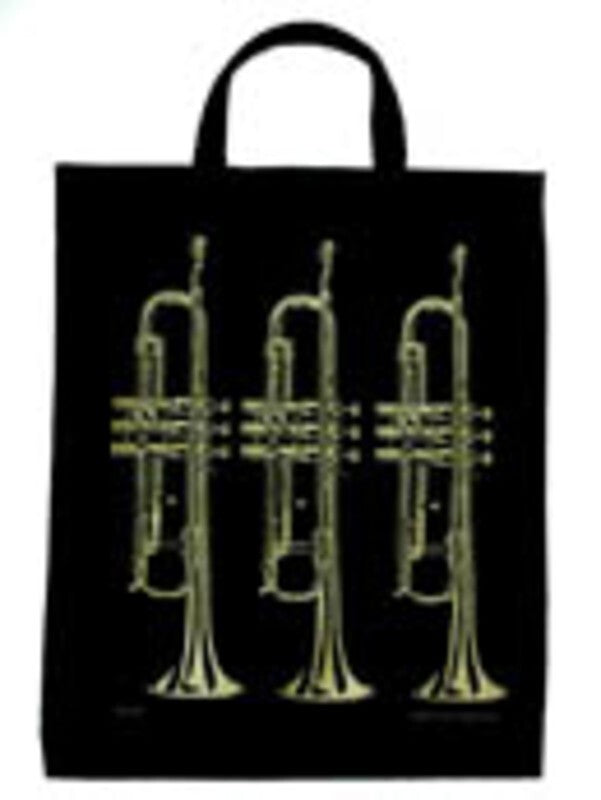 Extra Large Totebag Trumpet Black & Gold