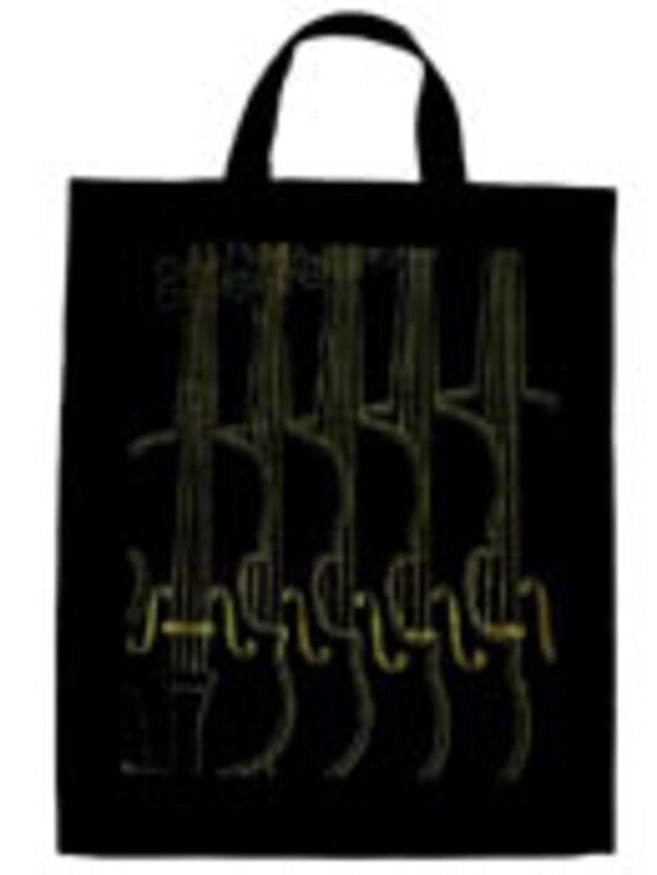 Extra Large Tote Bag Violin Black & Gold