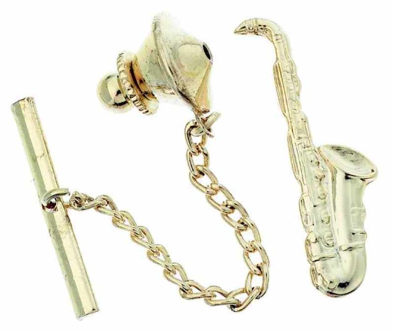 Tie Tack Saxophone 18Kt Gold Ep