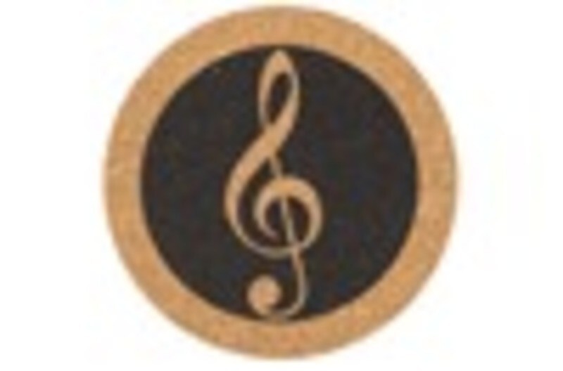 Coaster G Clef Cork