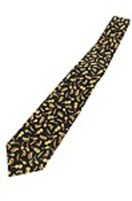 Silk Tie Gold Musical Instruments
