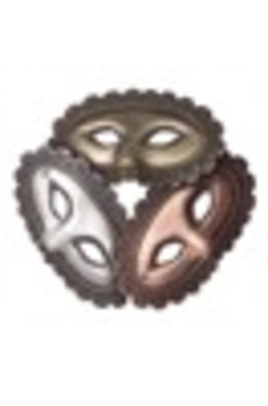 Tri Colour Music Pin Masquerade Masks