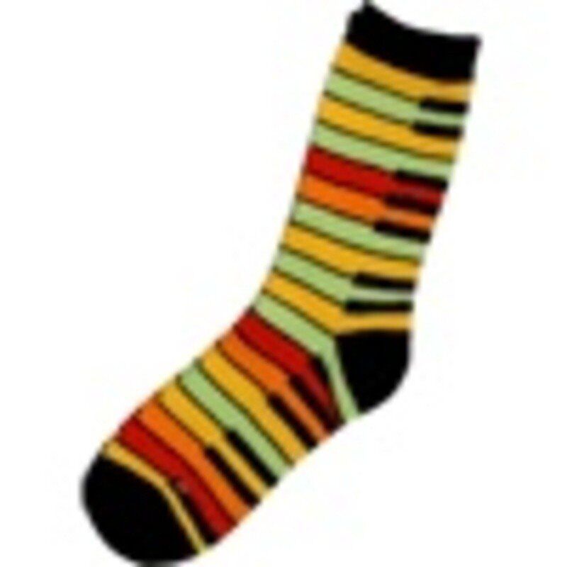 Rainbow Yellow Women's Socks Keyboard