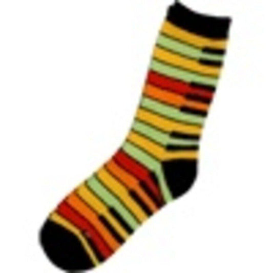 Rainbow Yellow Women's Socks Keyboard