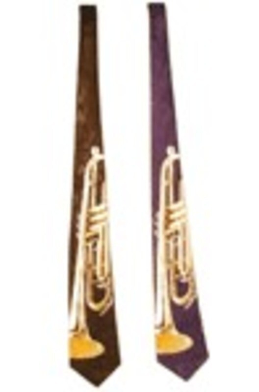 Music Tie Trumpet Black