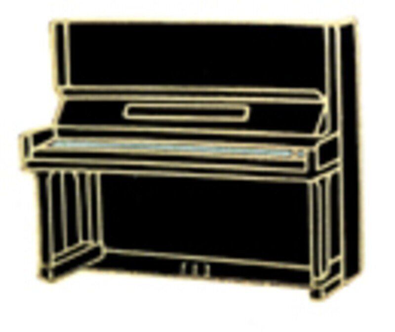 Mini Pin Upright Piano - Black