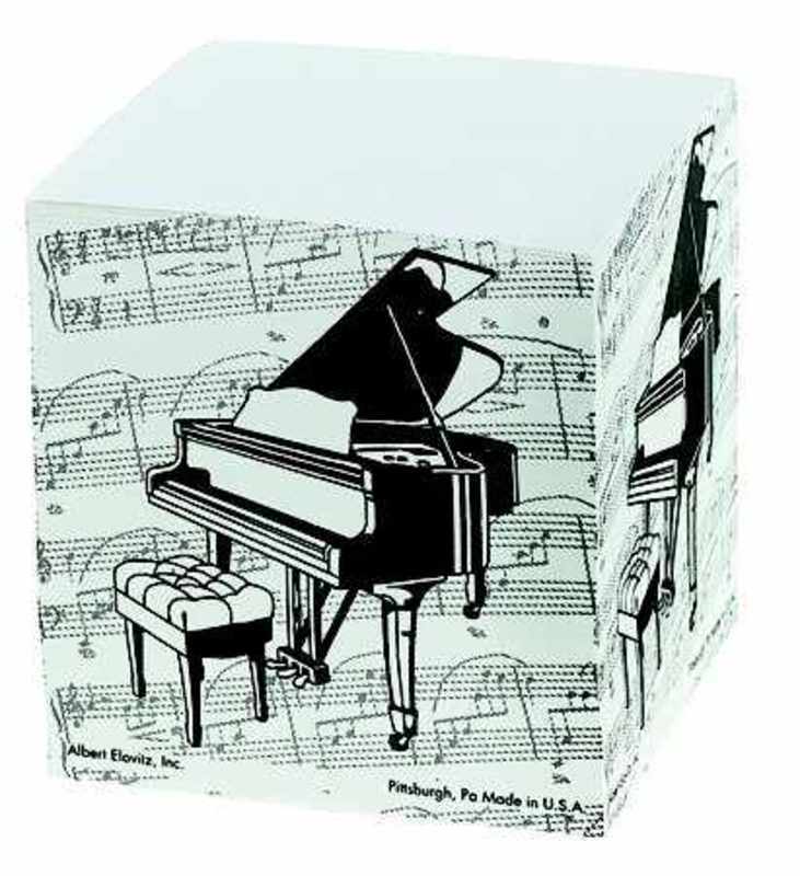 Square Memo Cube Grand Piano White/Black