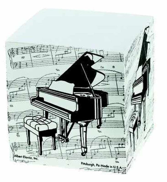 Square Memo Cube Grand Piano White/Black