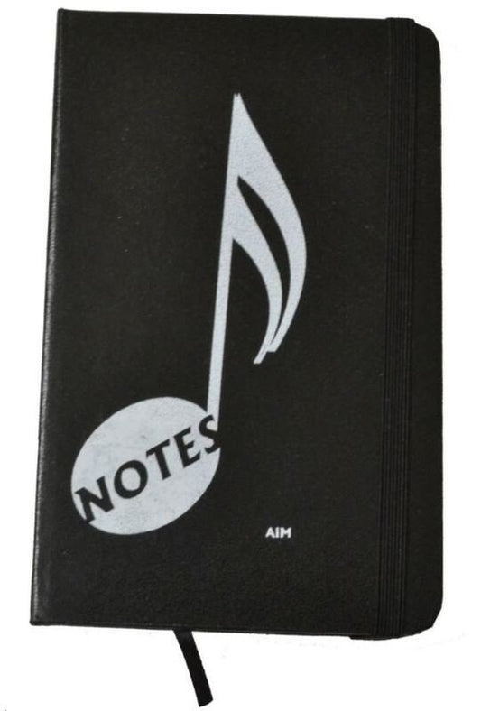 Music Note Notebook — Black (AIM Gifts)
