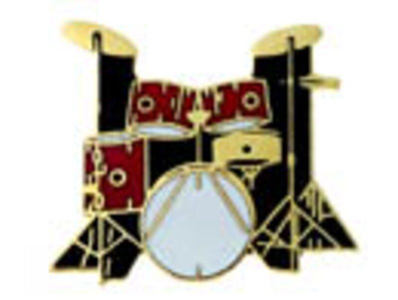 Mini Pin 5 Piece Drum Set Red