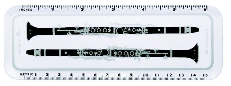 Lucite Ruler Six Inches Clarinets