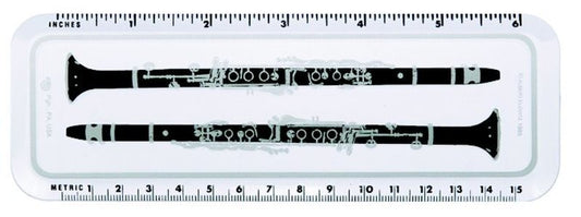 Lucite Ruler Six Inches Clarinets