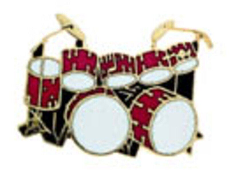 Mini Pin Double Bass Drum Set - Red