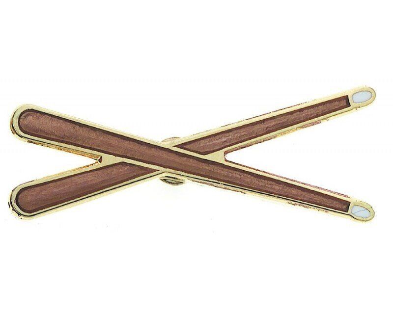 Mini Enamel and Golden Finish Drum Stick Pins - 4-5 cm