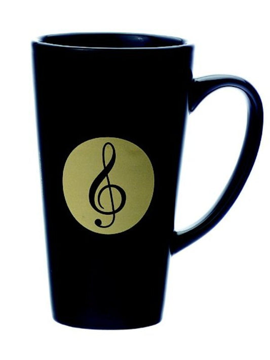Latte Mug G Clef Large Black