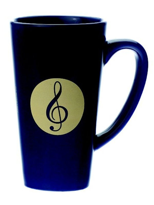 Latte Mug G Clef Large Blue