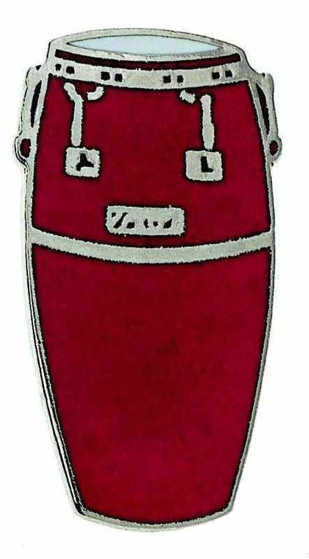 Mini Pin Conga Drum - Red
