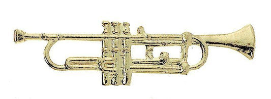 Mini Trumpet Enamel Pin - 4-5 cm, Golden Finish, Perfect for Gift Giving