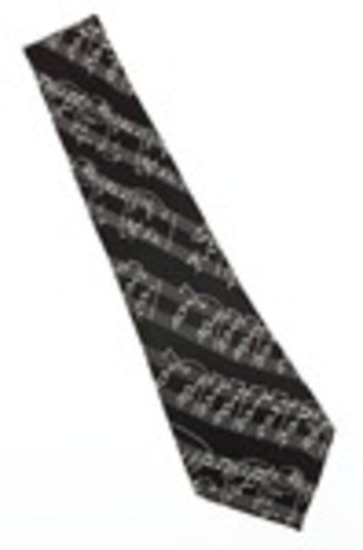 Fashion Tie Sheet Music White On Black