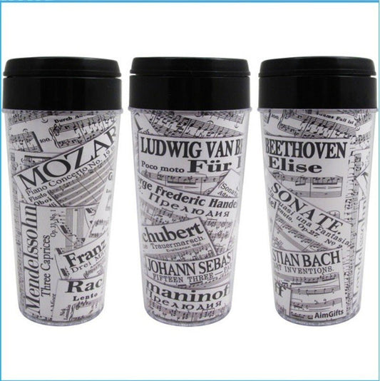 Sheet Music Collage Travel Tumbler 16 oz (AIM Gifts)