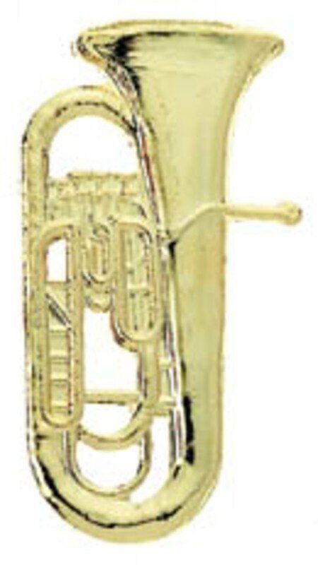 Mini Euphonium Enamel Pin - 4-5 cm, Elegant Golden Finish