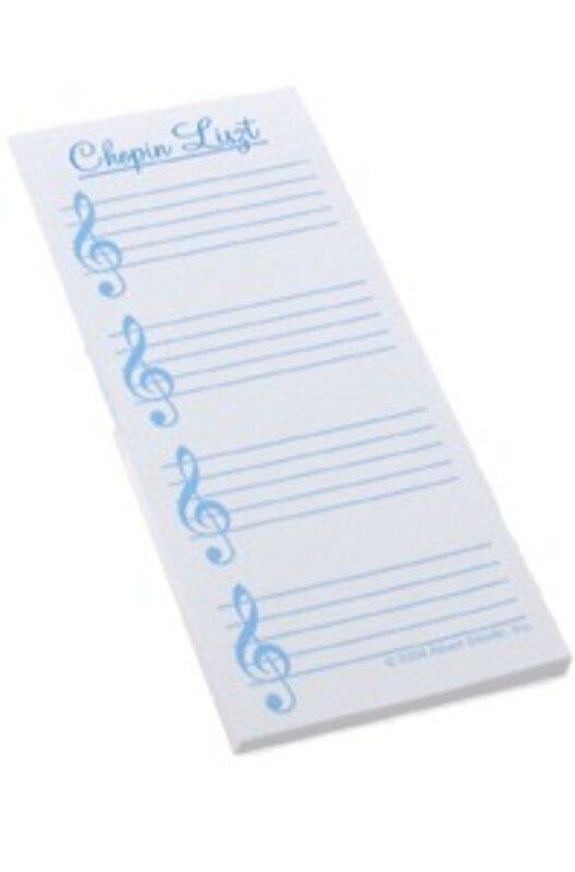 Magnetic Memo Pad - Chopin Liszt - Musician's Shopping List