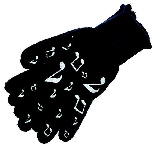 Gloves Notes Black Large