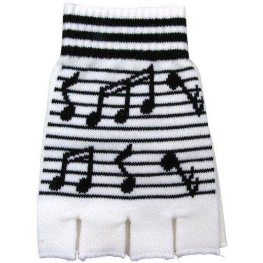 Fingerless Gloves with Music Notes by AIM Gifts