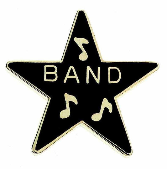 Mini Star Award Band Pin - Enamel & Golden Finish, 4-5 cm