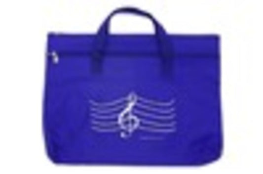 Double Zipper Portfolio G Clef Navy