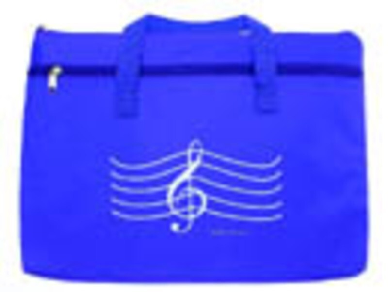 Double Zipper Portfolio G Clef Purple