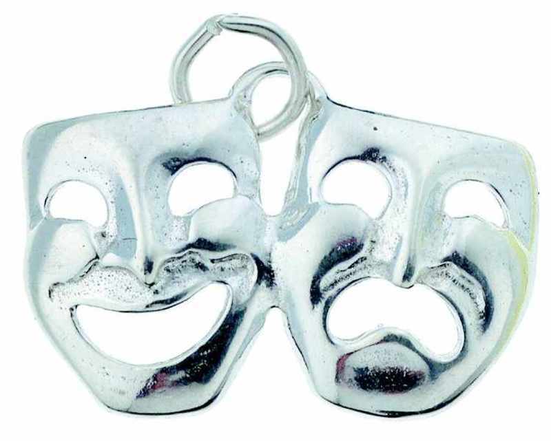 Sterling Silver Charm Com/Trag Double Med
