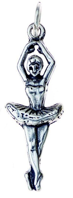 Sterling Silver Ballet Dancer Charm