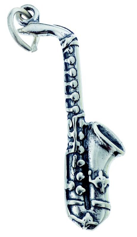 Sterling Silver Charm Sax