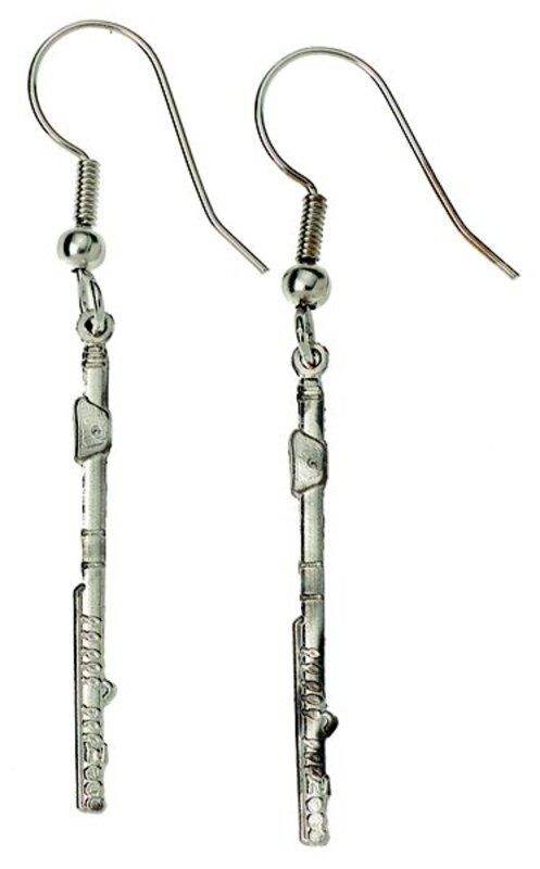 Flute Earrings 2" Long x 1/8" Wide