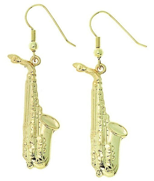Saxophone Earrings 2.25" Long x 0.75" Wide