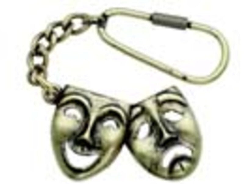Keychain Comedy Tragedy (Brass)