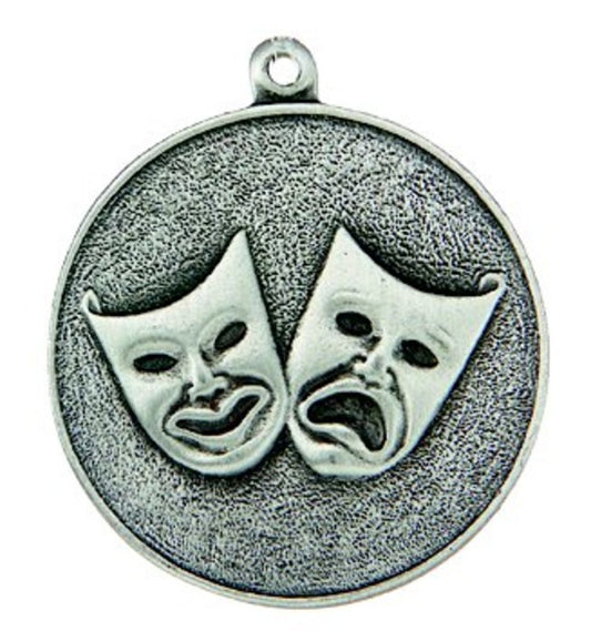 Keychain Pewter Comedy Tragedy