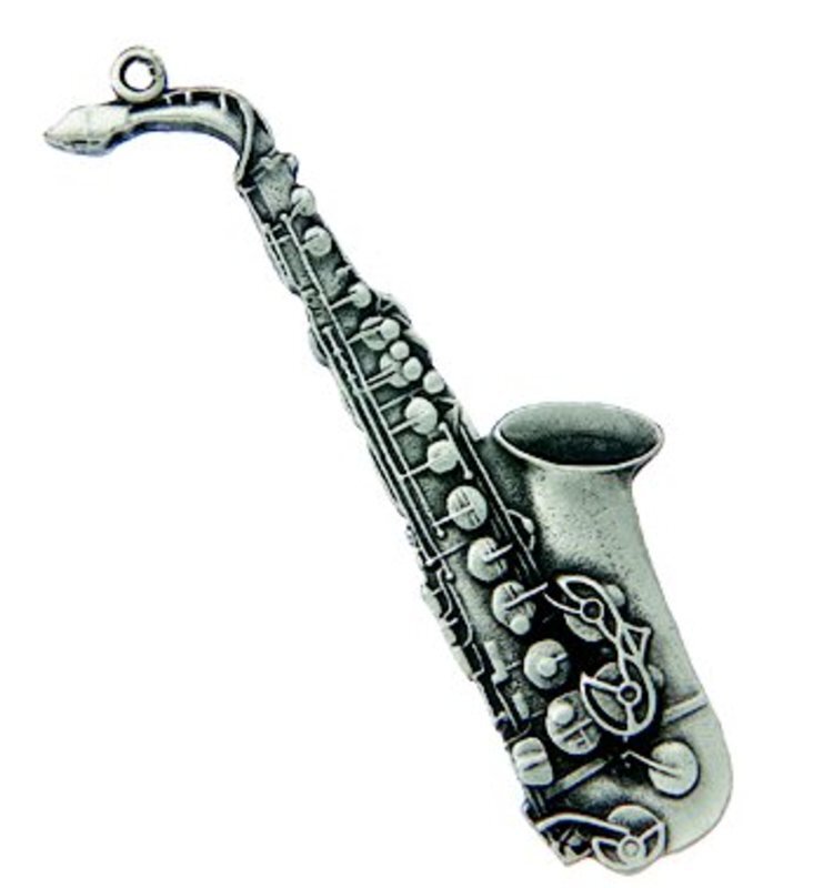 Keychain Pewter Saxophone