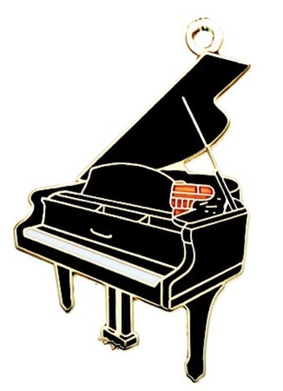 Keychain Grand Piano Black by AIM Gifts
