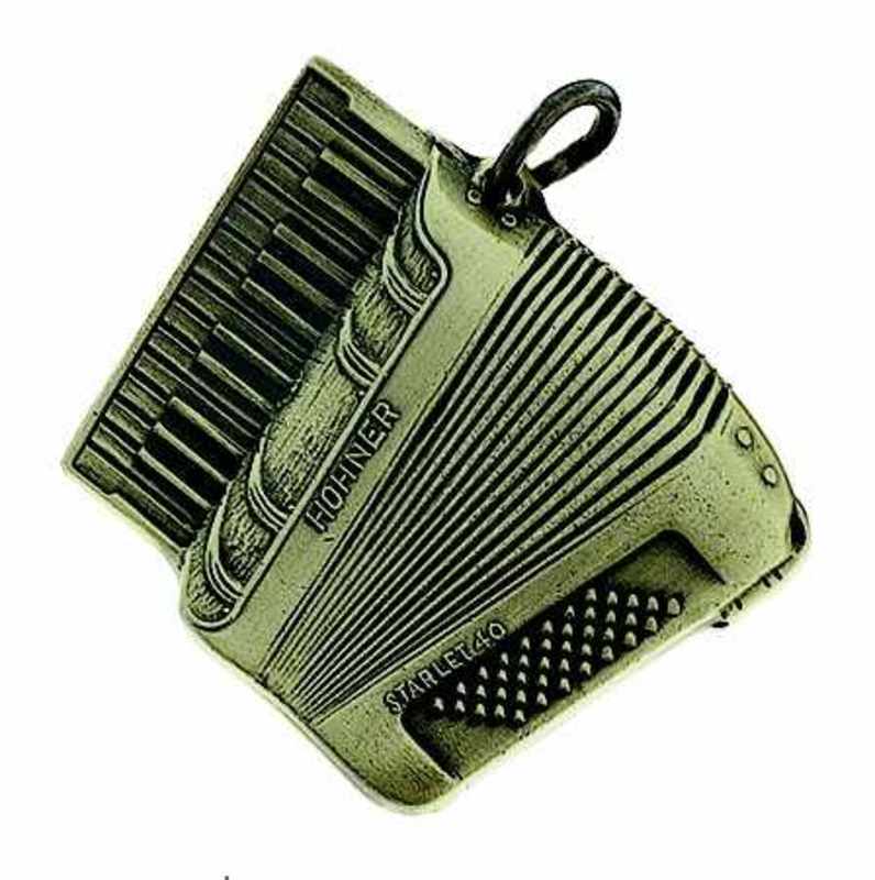 Keychain Accordion Brass
