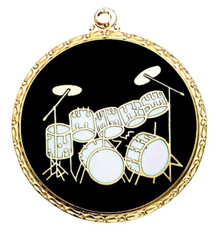 Keychain Double Drum Set White
