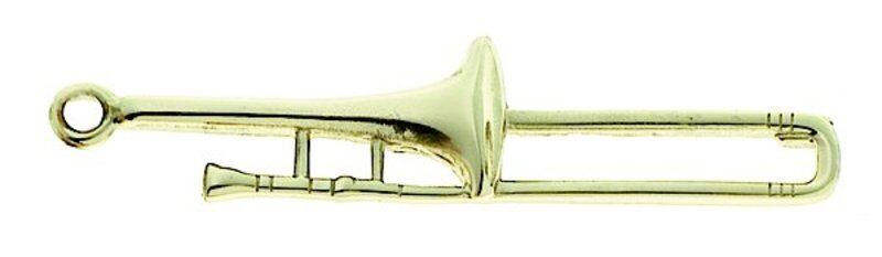 Keychain Trombone in Polished Brass