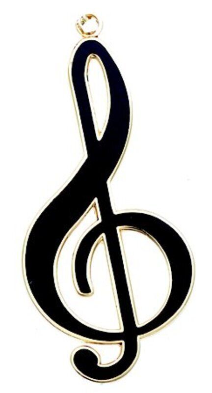 Treble Clef Black Keychain by AIM Gifts
