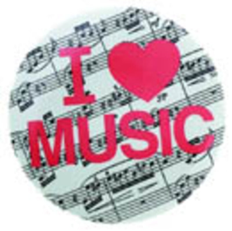 Metal Magnet I Love Music (Sheet Music)
