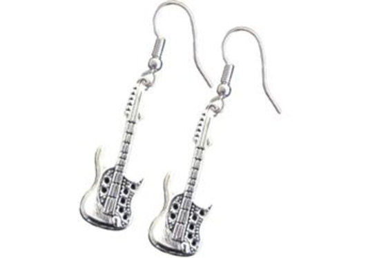 Black/Silver Electric Guitar Earrings by AIM Gifts